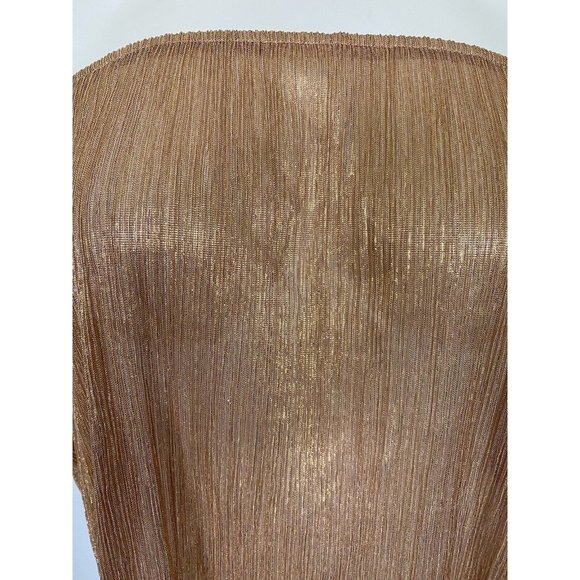 NWOT Forever 21 Rare Shimmery Rose Gold Off Shoulder Glam Disco Top Size Medium - Picture 12 of 12